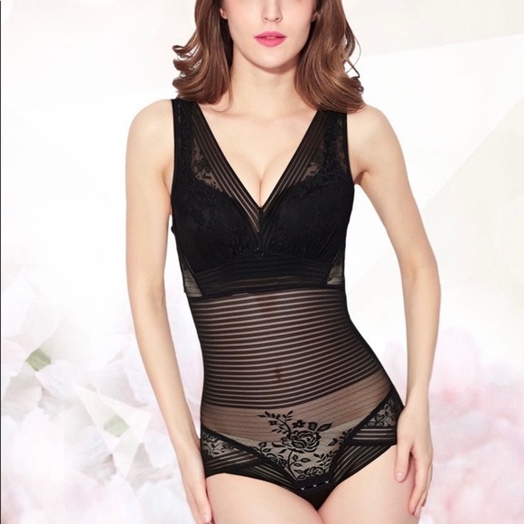 Adjustable embroidered Women Shapewear Boday Shaper Underwear One Piece Corset - Picture 11 of 14